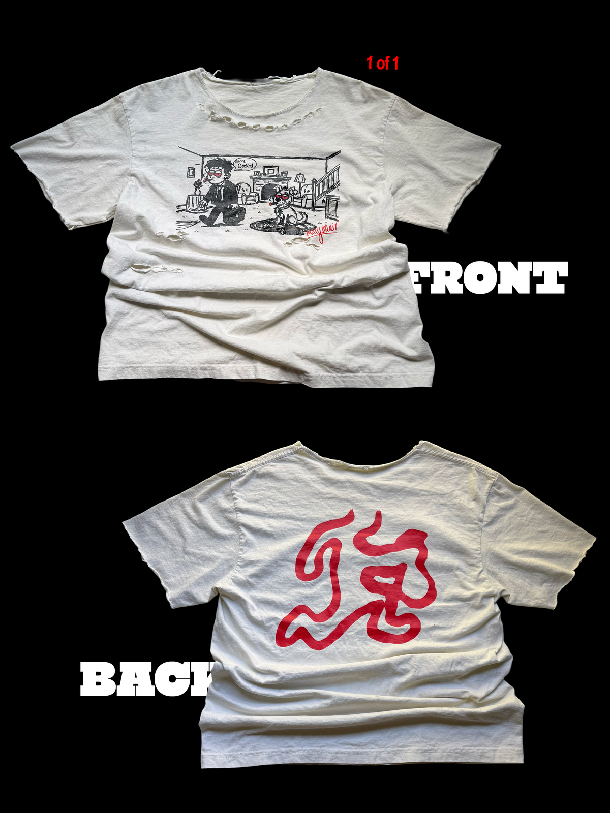 1 of 1 Distressed Stay Geeked Tee